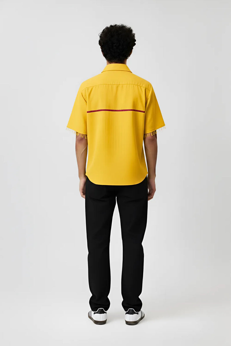 Mango Yellow-Tuscan Red Stripe Shirt
