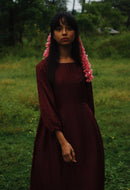 With N. Flared Dress with Side Gathers