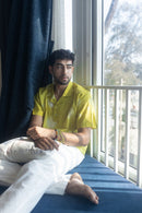 anushé pirani Recycled Cotton Men Cyber Lime T-Shirt