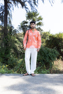 anushé pirani Recycled Cotton Men Tangerine Shirt