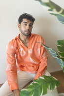 anushé pirani Recycled Cotton Men Tangerine Shirt