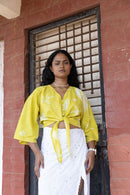 anushé pirani Recycled Cotton Women Cyber Lime Top