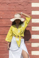 anushé pirani Recycled Cotton Women Cyber Lime Top