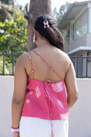 anushé pirani Recycled Cotton Women Fuchsia Top