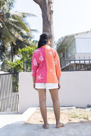 anushé pirani Recycled Cotton Women Tangerine/Fuchsia Shirt