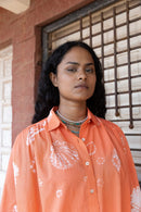 anushé pirani Recycled Cotton Women Tangerine Shirt