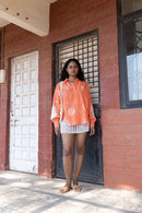 anushé pirani Recycled Cotton Women Tangerine Shirt