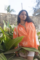 anushé pirani Recycled Cotton Women Tangerine Shirt