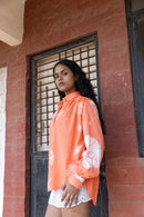 anushé pirani Recycled Cotton Women Tangerine Shirt