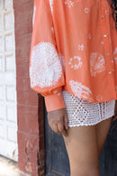 anushé pirani Recycled Cotton Women Tangerine Shirt