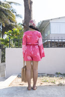 anushé pirani Recycled Cotton Women Fuchsia Playsuit