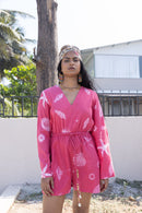 anushé pirani Recycled Cotton Women Fuchsia Playsuit