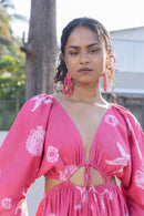 anushé pirani Recycled Cotton Women Fuchsia Dress