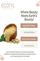 Ecotyl Pure Multani Mitti | Face Pack for Exfoliation & Clear Skin | Bentonite Clay - 150g