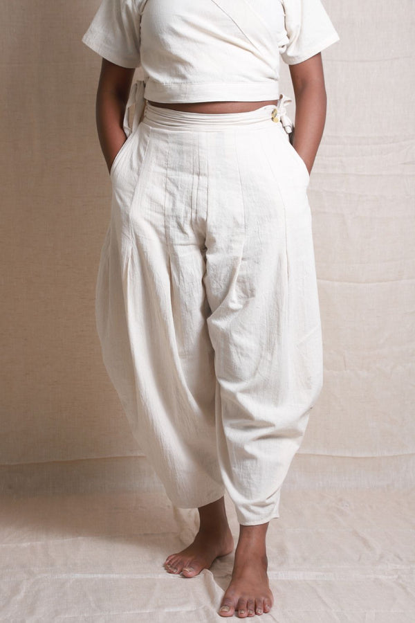 Asian In Me | Kala-cotton Women's beige Pants I Saam Pants