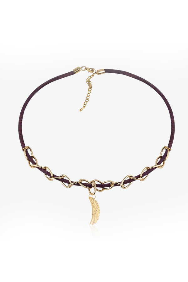 Foret Astral Cork Necklace in Purple