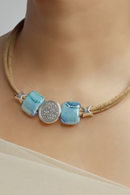 Foret Cork Azure Seas Ceramic Necklace