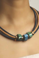 Foret Northern Lights Cork Necklace In Porcelain Ceramic