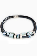 Foret Oceans Necklace In Cork And Ceramic Stones
