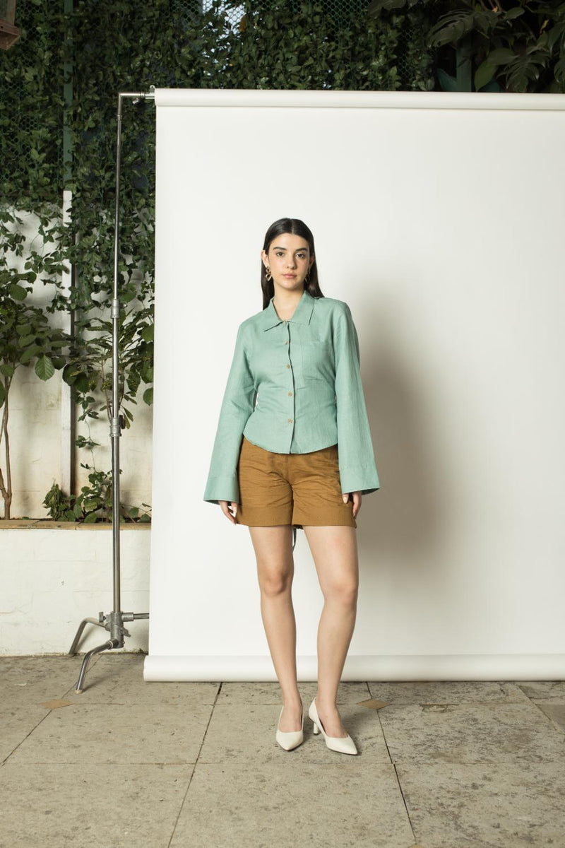 Anushé Pirani Hemp Cotton Women's Seafoam Shirt