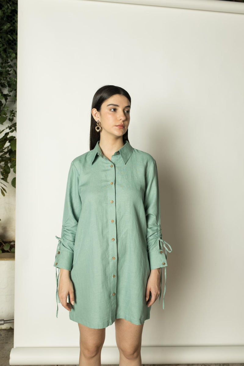 Anushé Pirani Hemp Cotton Women's Seafoam Dress