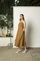Anushé Pirani Hemp Cotton Women's Tan Dress