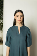 Anushé Pirani Hemp Cotton Women's Victorian Teal Dress