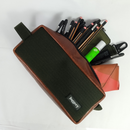 Jaggery Outback and Beyond Essentials Travel Kit in Olive Green Canvas & Salvaged Nubuck