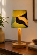 JOD Floral Modern Abstract Green & Grey Table Lamp