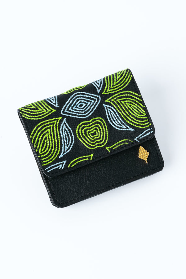 Green Hermitage Lana Unisex Black Cardholder