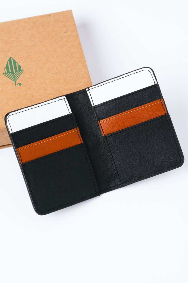 Green Hermitage Neith Unisex Black & Gingerbread Cardholder
