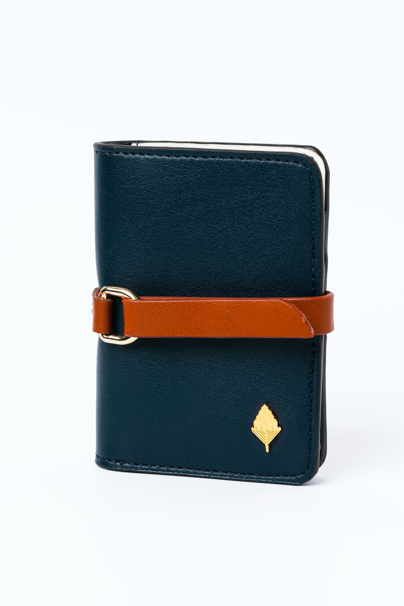 Green Hermitage Neith Unisex Blue & Gingerbread Cardholder