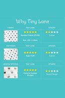 Tinylane Grey Crowns Organic Bamboo Baby Swaddle | 120 x 120 cm