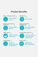 Tinylane Grey Crowns Organic Bamboo Baby Swaddle | 120 x 120 cm