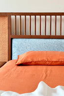 Sawera - Rust Orange Hemp Bedsheet Set