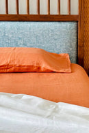 Sawera - Rust Orange Hemp Bedsheet Set