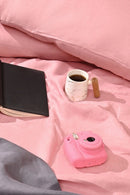 Bhinasaar - Pastel Pink Hemp Bedsheet Set