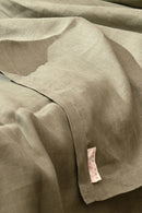 Bugyal - Olive Green Hemp Bedsheet Set