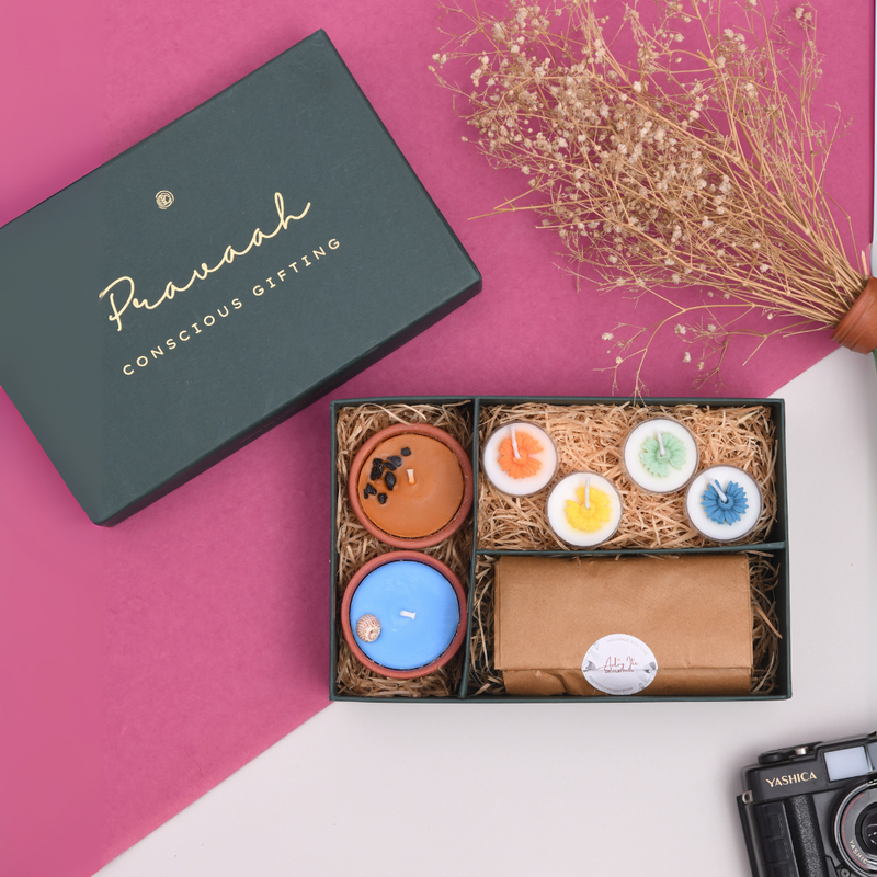 Pravaah Bloom – Festive Glow And Fragrance Gift Box