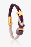 Foret Cork And Ceramic Globe Thistles Bracelet