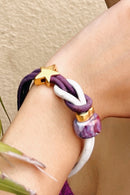 Foret Cork And Ceramic Globe Thistles Bracelet