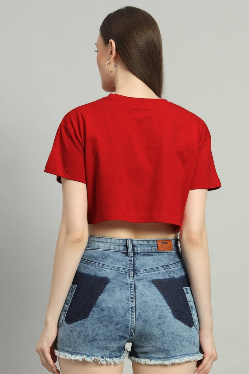 Dvrzi Red Signature Cropped Tee