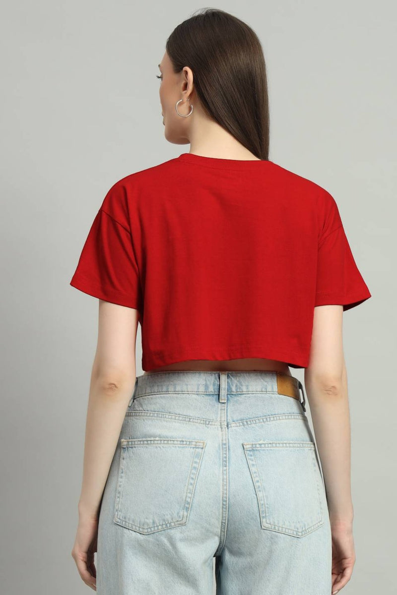 Dvrzi Red Understated Cropped Tee