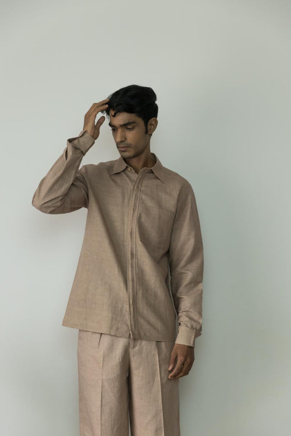 Anushé Pirani Hemp Cotton Men's Sunset Rose Shirt