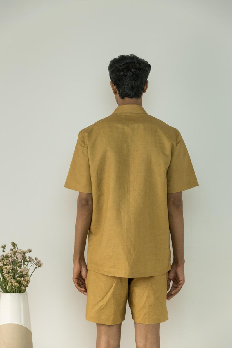 Anushé Pirani Hemp Cotton Men's Almond Shirt