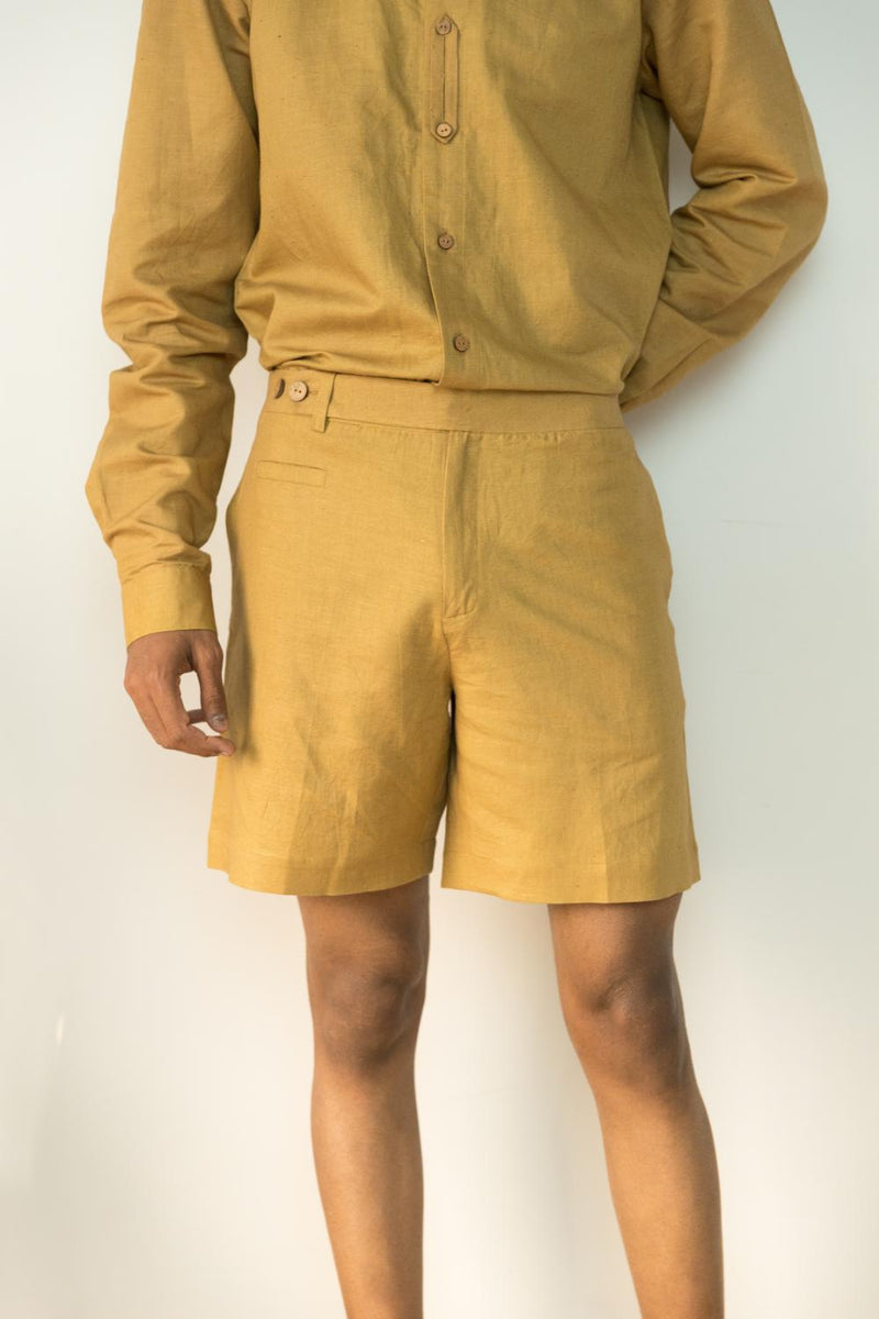 Anushé Pirani Hemp Cotton Men's Almond Shorts