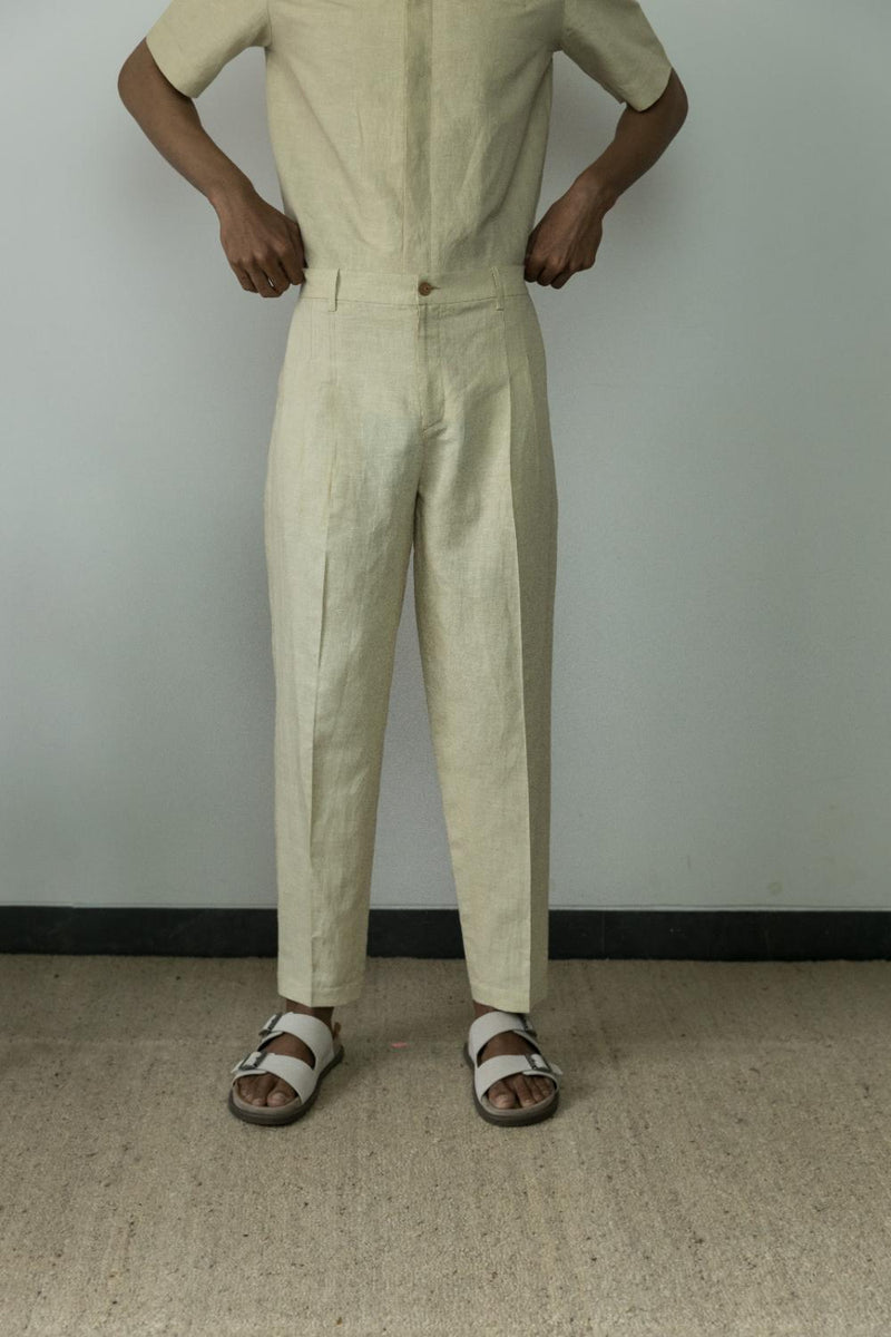 Anushé Pirani Hemp Cotton Men's Beige Pants