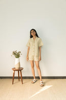 Anushé Pirani Hemp Cotton Women's Beige Shirt