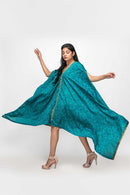 Sepia Stories Sobod Silk Kaftan in Turq