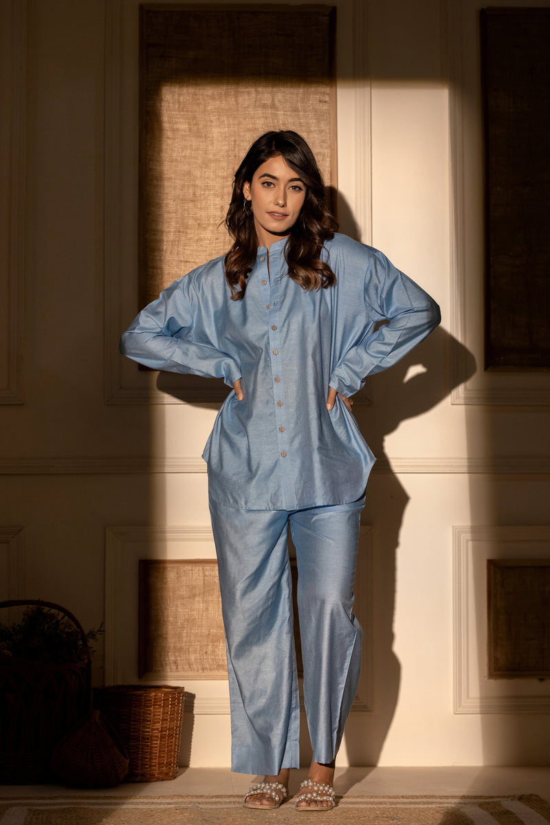 Paizlie 100% Mulberry Silk Ocean Waves Loungewear